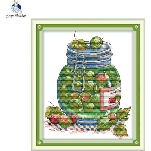 Joy sunday Juicy gooseberry J413 Patterns Cross Stitch Kits 14CT 11CT Counted and Stamped Home Decoration