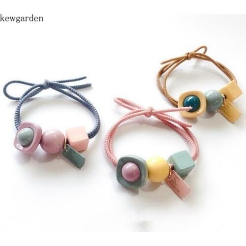 Kewgarden Cute Elastic Hair Bands Baby Girls Ponytail Hair Rope Scrunchies Hair Ring Headwear Hair Accessories 10Pcs