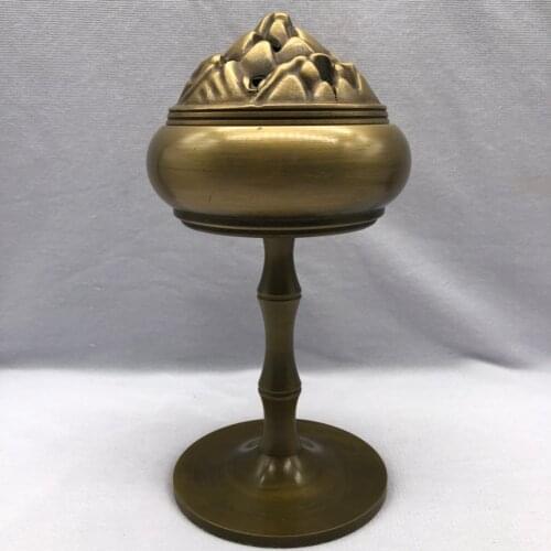 Chinese Collect Brass Sculpture Incense Burner Metal Crafts Home Decoration#0