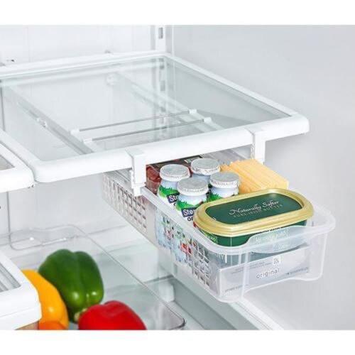 Fridge Mate Refrigerator Pull Out Bin Food Storage Organizer Snap Containers Storage Boxes Refrigerator Storage Box