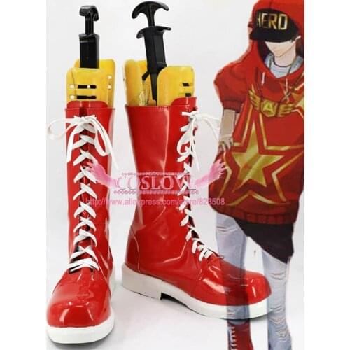 Persona 5 Goro Akechi Red Cosplay Shoes Boots Newest Custom Made For Hallowee Christmas CosplayLove