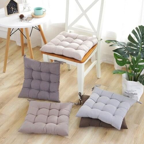 Square Solid Chair Cushion Dinning Seat Cushion Non-Slip Office Seat Mat Comfortable Sitting Pillow Buttocks Decorative Cushion