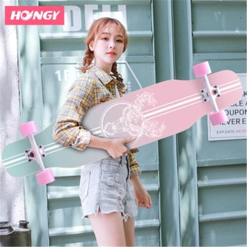 BZ Beginnner 107cm/42in longboard 7in Aluminium Truck Abec-7 Carton Steel Bearing Long board skateboard skate board hb0201