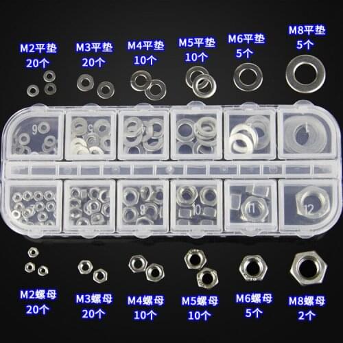 [M2-M8] 304 stainless steel small flat mats, nuts gaskets, gaskets, screw cap sets, small bo