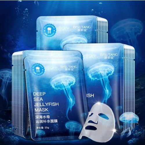 10PCS Deepsea Jellyfish Face Mask Moisturizing Water Nourishment Whitening Anti-Aging Oil-Control Acne Treatment Skin Care