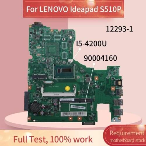 90004160 Laptop motherboard For LENOVO Ideapad S510P I5-4200U Notebook Mainboard 12293-1 DDR3