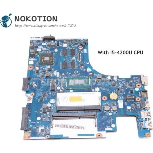 NOKOTION Laptop Motherboard For Lenovo Ideapad G40-70 Main Board ACLU1 ACLU2 NM-A271 DDR3L SR1EN I5-4200U CPU R5 M230 2GB