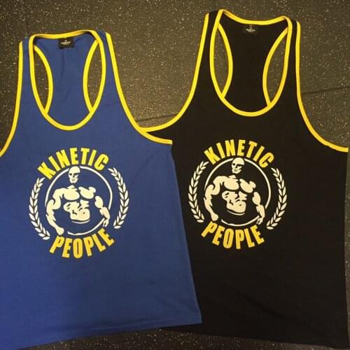 2020New Gyms Tank Tops Men Elastic Cotton Vest O-Neck Gyms Men Sleeveless Shirts Muscle Fitness Sports Youth personality Tops