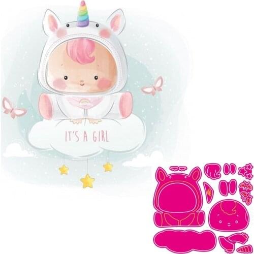 Metal Cutting Dies Lovely girl Doll Stencil for DIY Scrapbooking Craft Cards Decoration