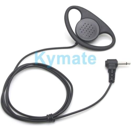 D-Shape 3.5 mm Single Earpiece Earphone Ear-hook Earphone With Spiral Cable Walkie Talkie Headset Polices Military Earphone
