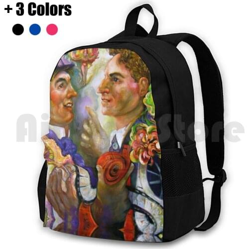 P.T. Barnum , Jean Cocteau Conferencing Outdoor Hiking Backpack Waterproof Camping Travel American Circus Film Beauty Fairies