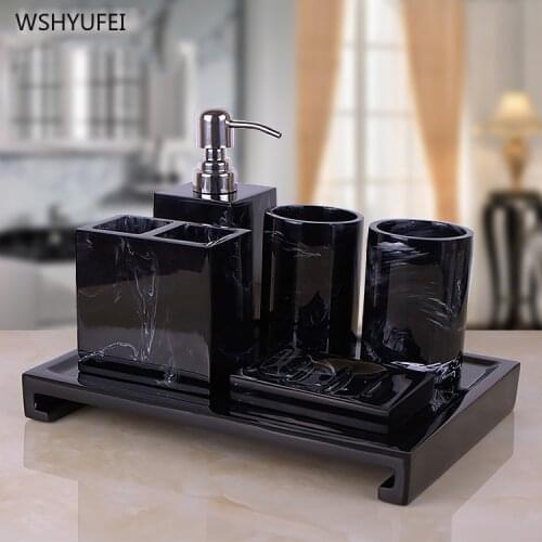 Direct sales new creative home bathroom storage supplies kit bathroom wash set soap box tooth with soap liquid bottle set