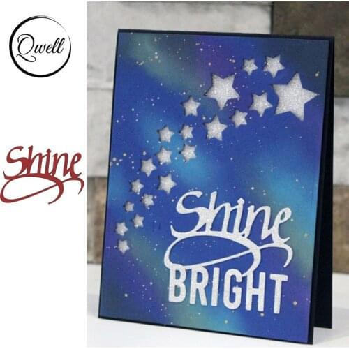 QWELL Words Shine Metal Cutting Dies for Scrapbooking and Card Making Paper Embossing Craft New 2019 die cuts
