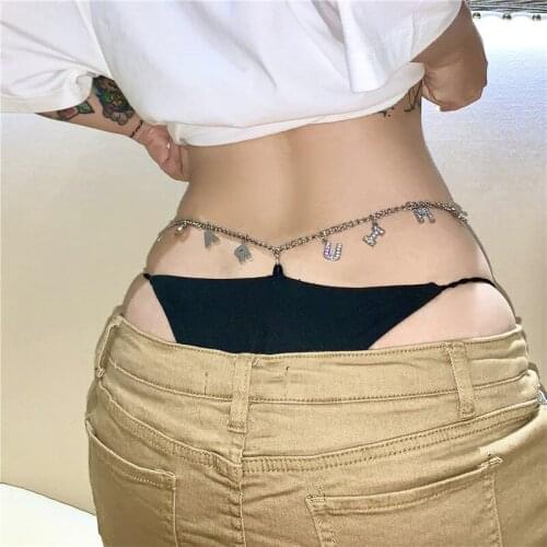 Sexy Knickers G-String Thongs Underwear Women Chains Black High Waist Panties Briefs Female Mini Bikini Lingerie 2021