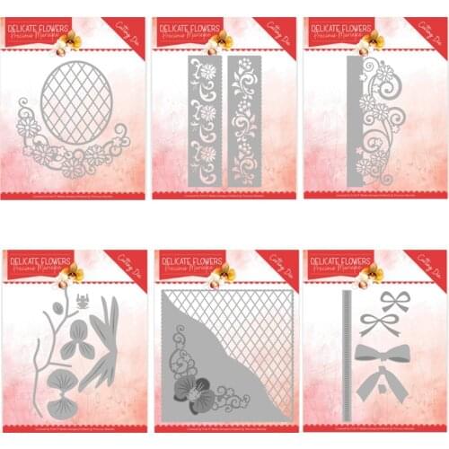 Piggy Craft metal cutting dies cut die mold Flower edge frame bow Scrapbook paper craft knife mould blade punch stencils dies