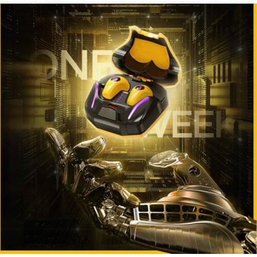 New Natusun Transformers bumblebee True wireless Bluetooth 5.0 earphones Low latency TWS headphone for mobile phone game