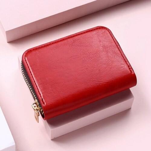New Wallet for Women Candy Color Leather PU Credit Card Holder Multi-card Business Card Package Bag Coin Money Purse Bag