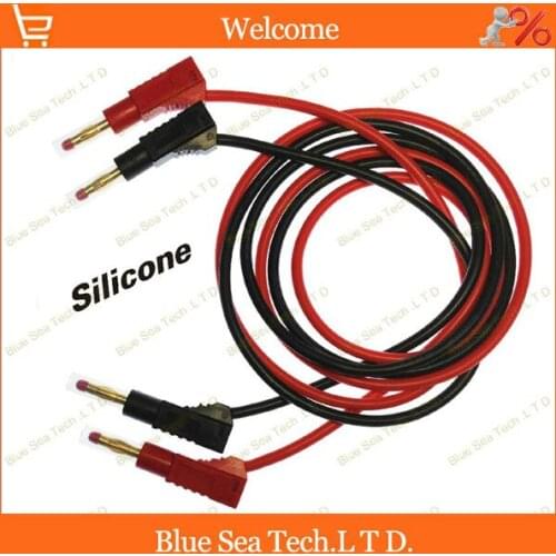 1M High pressure multimeter pen extension test line with 4mm copper plated gold plug 13 AWG Ultra soft silicone cable