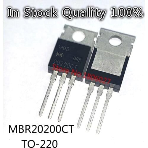 10pcs/lot MBR20200CT B20200G Schottky diode TO-220