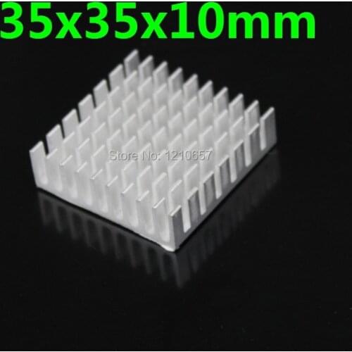 100 pieces lot 35x35x10mm Aluminum Heat Sink For Electronic Computer