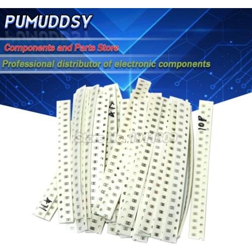 36values*20pcs=720PCS 0805 SMD Capacitor assorted kit 1pF~10uF component diy samples kit new and