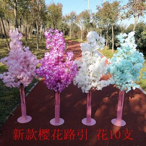 5ft Tall white Artificial Cherry Blossom Tree wedding Road Leads Mall Opened Props flower decoration