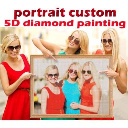 Custom Diamond Embroidery Painting Portrait Diy Mosaic Stones Sticker Wall Decor Puzzle Picture Toy Diamond Dotz Large Size New