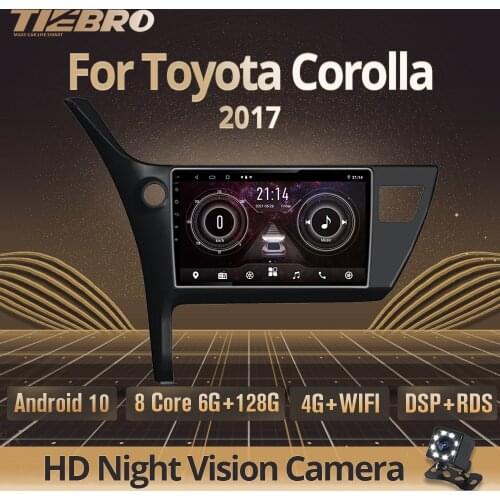TIEBRO 2 Din Android10.0 Car Radio For Toyota Corolla 2017 Stereo Receiver GPS Navigation Auto Radio Bluetooth Player Car Stereo