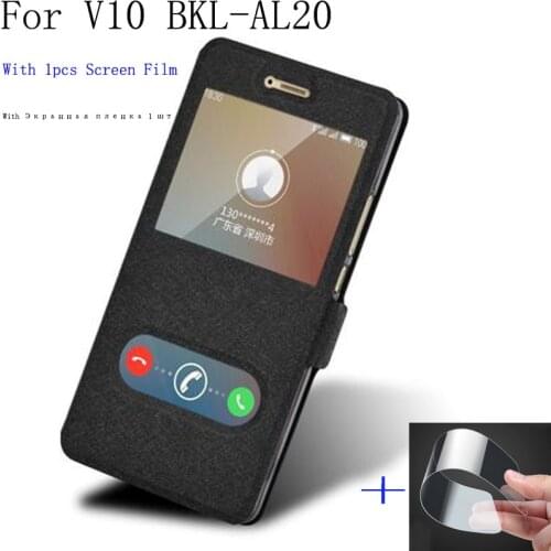 Smart view window phone case For Huawei Honor V10 BKL-AL20 case Back Cover flip PU leather Case for Honor V 10 shell cover