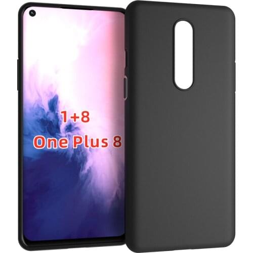 Black Matte Non-Slip Skid-proof Soft TPU Transparent Silicone Clear Case Cover for Oneplus 8( 1+8)