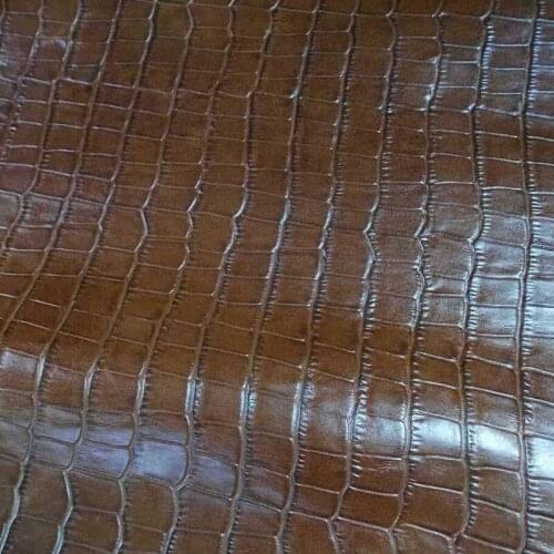 Hotsale Genuine Cowhide Leather Fabric Material Crocodile pattern Embossed,Free Shipping