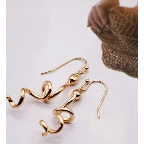 Curved Earring Creative Metal Pendiente For Women