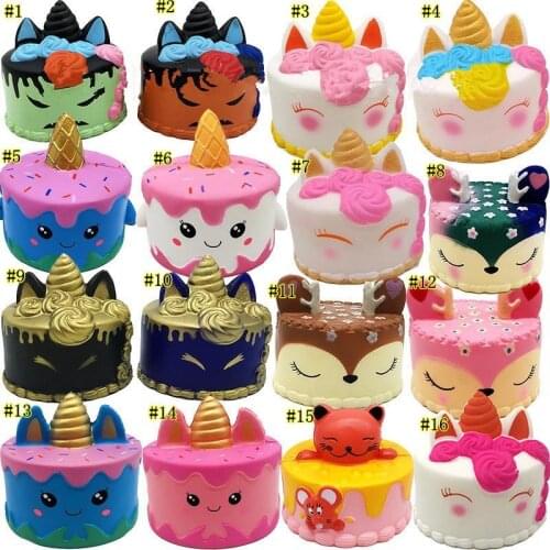 Kawaii Cartoon Cake Squishy Food Slow Rising Soft Squeeze Toys For Children Creative Cream Scented Relieve Stress Funny Gift Toy