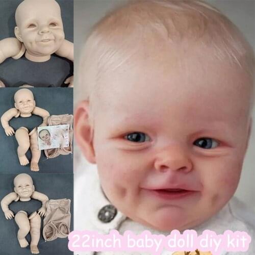 22inch Reborn Doll Kit Shaya Popular Sweet Face Fresh Color Soft Touch DIY Doll Reborn Kit Toy Drop Shipping