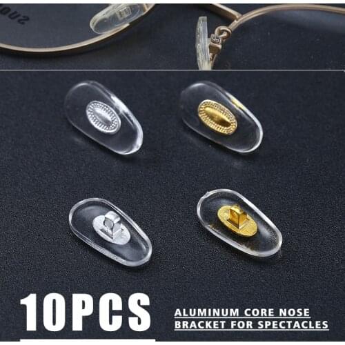 10pairs Spectacles Nose Pads Anti Slip Screw-in Nose Pad Fit For Eyeglasses Sunglasses Eyewear Support Replacement Tool