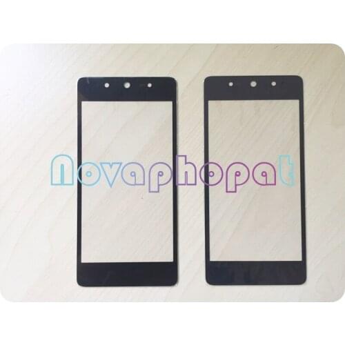 Novaphopat 4.8" Black Glass Screen For Wiko Selfy Glass Lens Replacement (Not touch screen Digitizer Sensor) + tracking