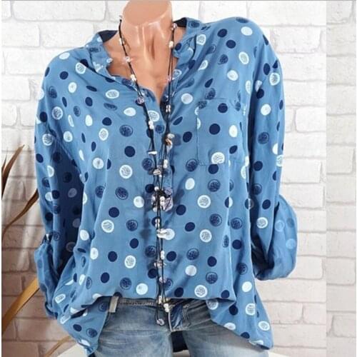 NEW FASHION TOPS V-Neck Long Sleeve Womens Blouses Comfortable Casual Shirts Womens Tees Summer Loose Print Ladies Shirts S-5XL