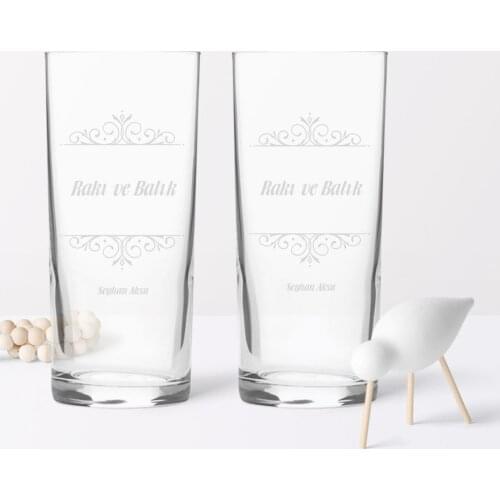 Personalized Dual Rack and Fish Arrack Cup Set