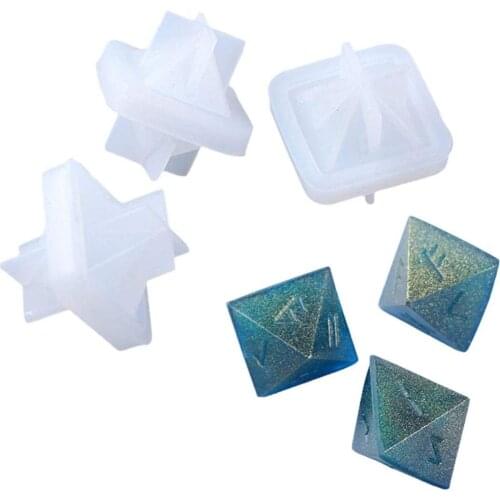 DIY Crystal Epoxy Mold,Dice Fillet Shape Casting Molds,Dice Rounded Corners,Multi-Specification Digital Game Mould,Can be Used f