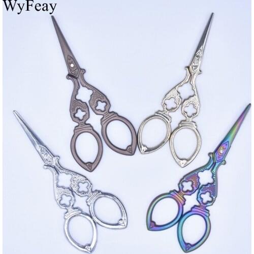 Cross Stitch Retro Vintage Scissors Antique Needlework Embroidery and Sewing Scissors Craft Tailor Thread Fabric Cutter Tools