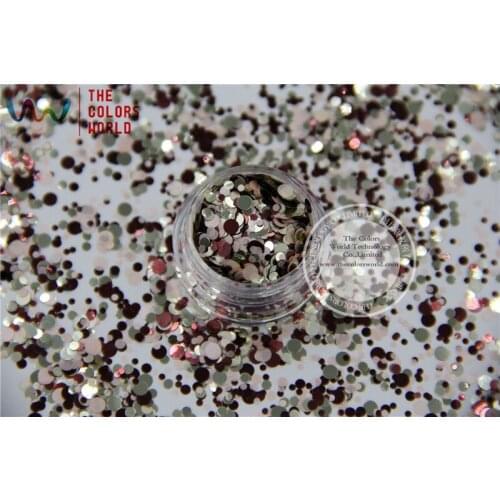 RHM321-201 Mix Colors Dot shapes round Glitter for nail art ,nail gel, nail polish makeup and DIY decoration