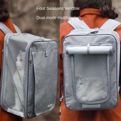 Pet cat carrier backpack Pet cat bag dog go out box portable hand carry cat out crossbody shoulder clear