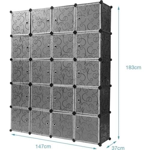 5-Layer Wardrobe Large Capacity Multi-purpose Shoe Toy Sundries Stored Cabinet Home Furniture Assemble Locker Clothing Organizer