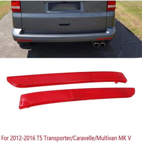 Compatible with Transporter T5 Caravelle Multivan 2012-16 Bumper Cover Rear Reflector Tail Stop Brake Lamp(Red Lens)