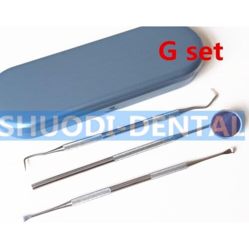 Dental Oral Care Stainless Steel Exmination Set Mouth Mirror Probe Explorer Tweezer Gracey Excavator Tool Home-Use