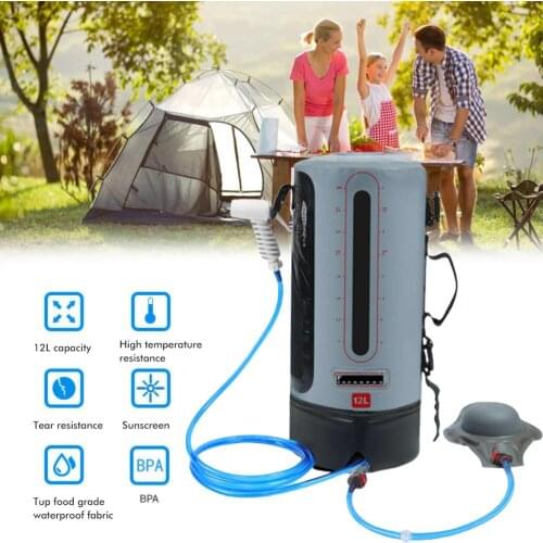 Portable Solar Shower Bag Sun Heated Bath Bag Waterproof Solar Energy Bath Water Bag Camping Water Storage Drinking Spot