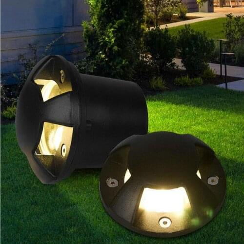 3*2W LED underground light IP68 Buried ground floor recessed lampAC110V-240V outdoor flood lamp DC12V 16pcs/lot