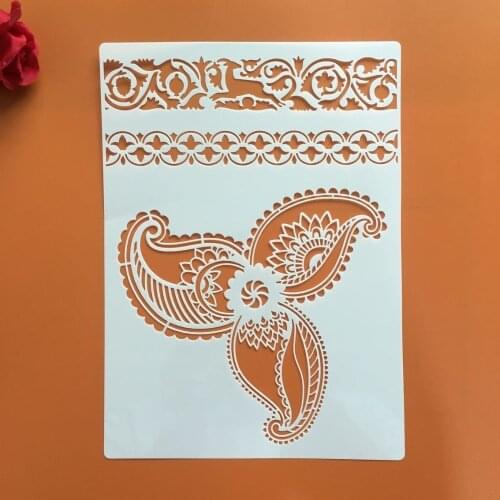 A4 29 * 21cm Mandala flower DIY Stencils Wall Painting Scrapbook Coloring Embossing Album Decorative Paper Card Template,wall