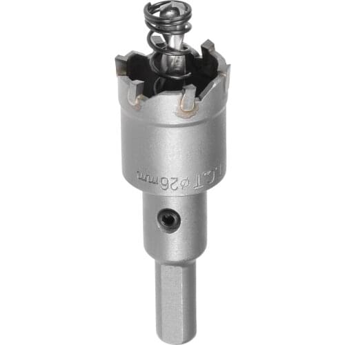 Uxcell 26mm TCT Hole Saw Drill Bit Alloy Carbide Cobalt Steel Cutter Stainless Steel Plate Iron Metal Cutting Kit