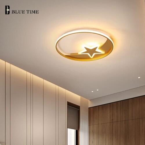 Indoor Lighting Led Ceiling Light Gold Frame Modern Ceiling Lamp for Living room Bedroom Dining room Kitchen Lights Luminaires